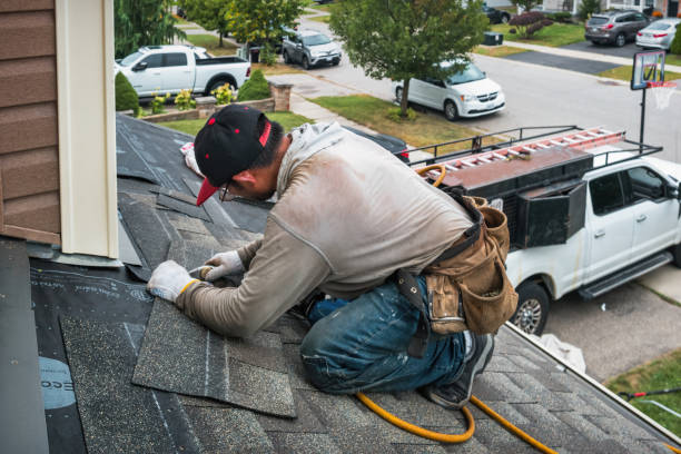 Professional Gutter Installation technician working in Brunswick, MD